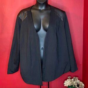 Pure Energy Faux Leather Blazer Size 4